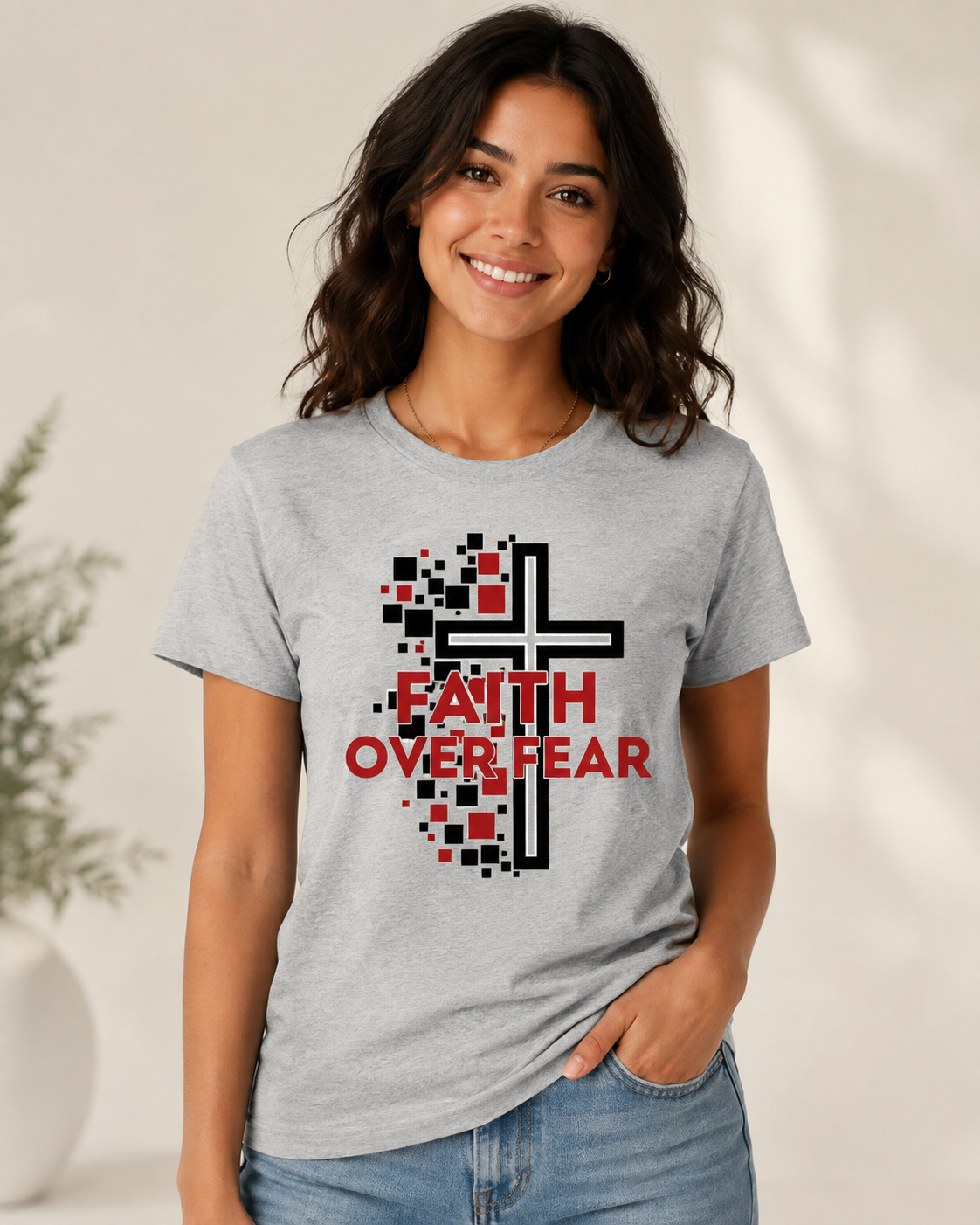 Faith Over Fear Christian Faith T-Shirt | Inspirational Unisex Graphic Tee