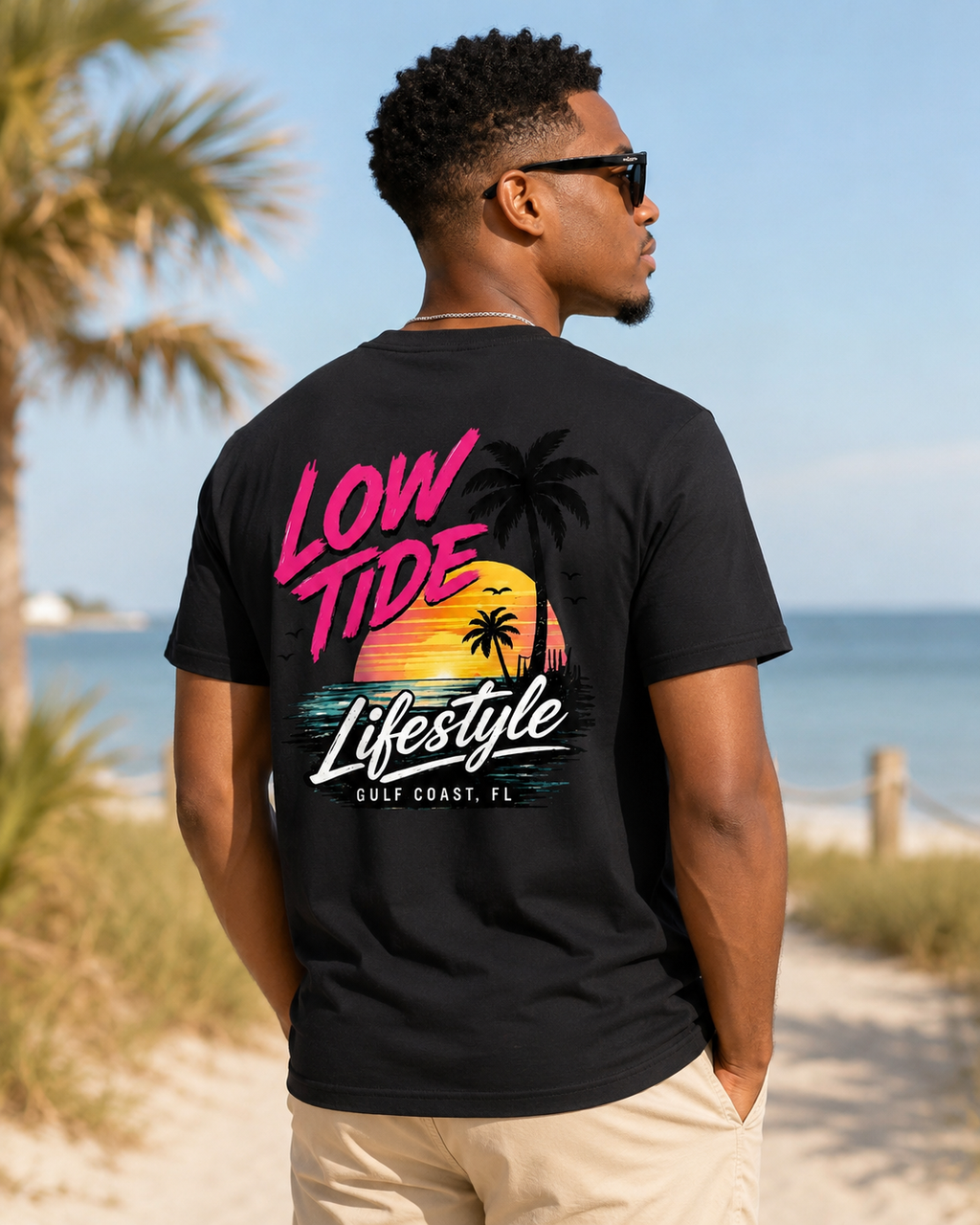 Low Tide Lifestyle Gulf Coast Tee | Heart & Hands Signature Beach Line