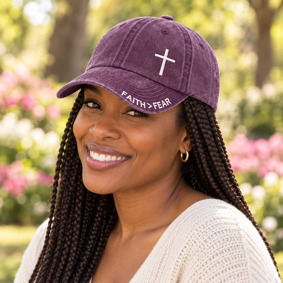Cross Embroidered Faith Hats - Choose Your Style