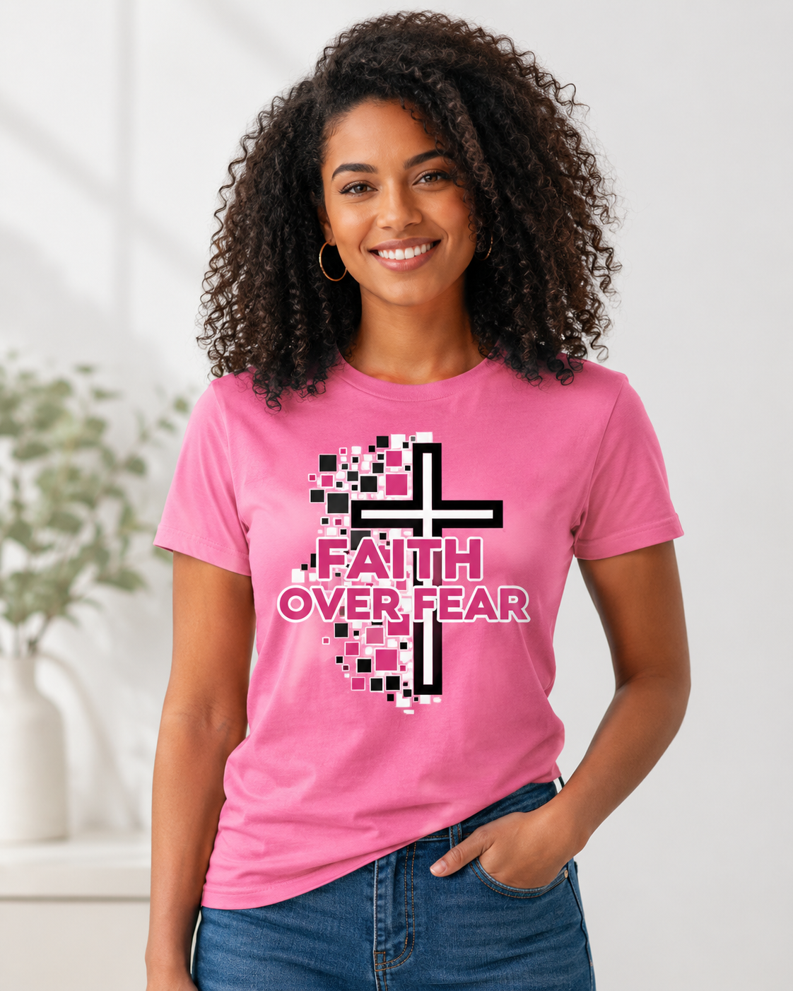 Faith Over Fear Christian Faith T-Shirt | Inspirational Unisex Graphic Tee