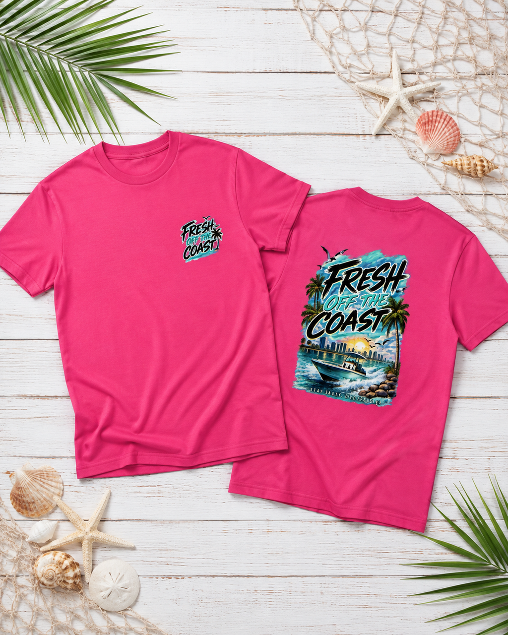Fresh Off the Coast | Gulf Coast Tee | Heart & Hands Signature Beach Line