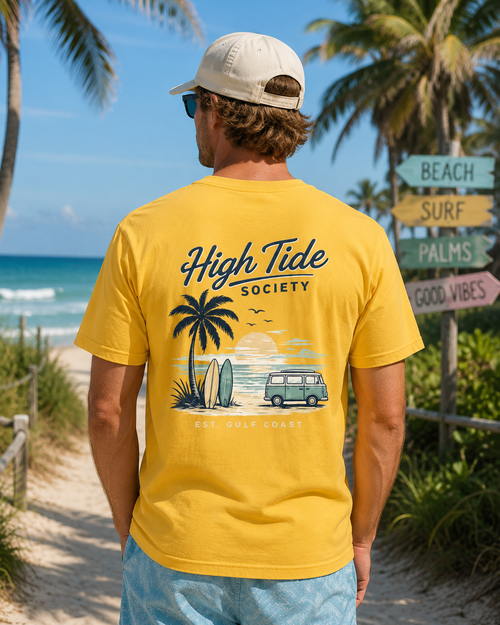 High Tide Society Gulf Coast Tee | Heart & Hands Signature Beach Line