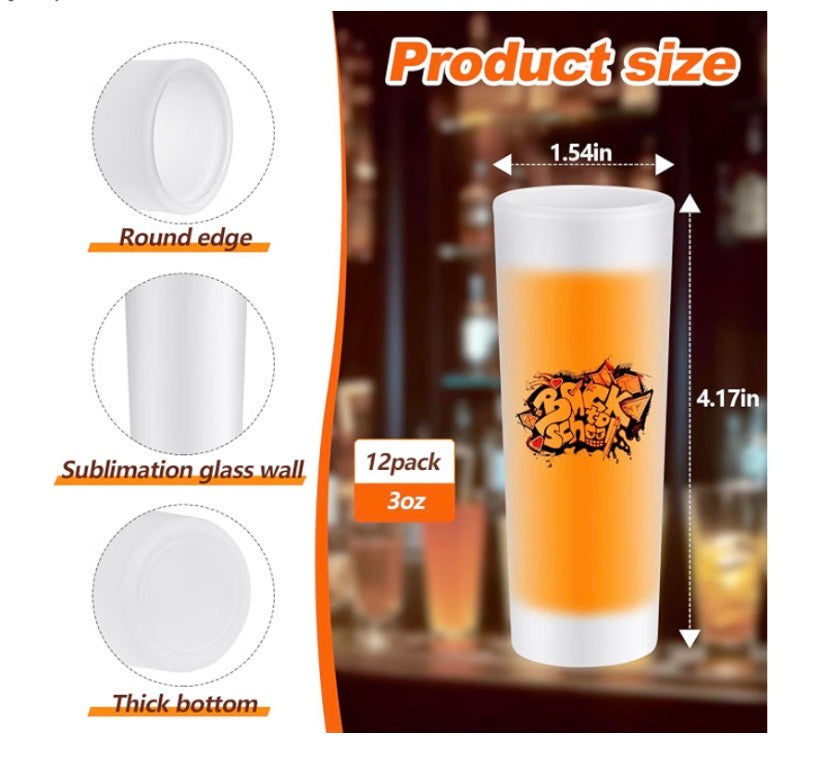Personalized Frosted Shot Glass | Custom Names, Monogram & Celebration Gifts