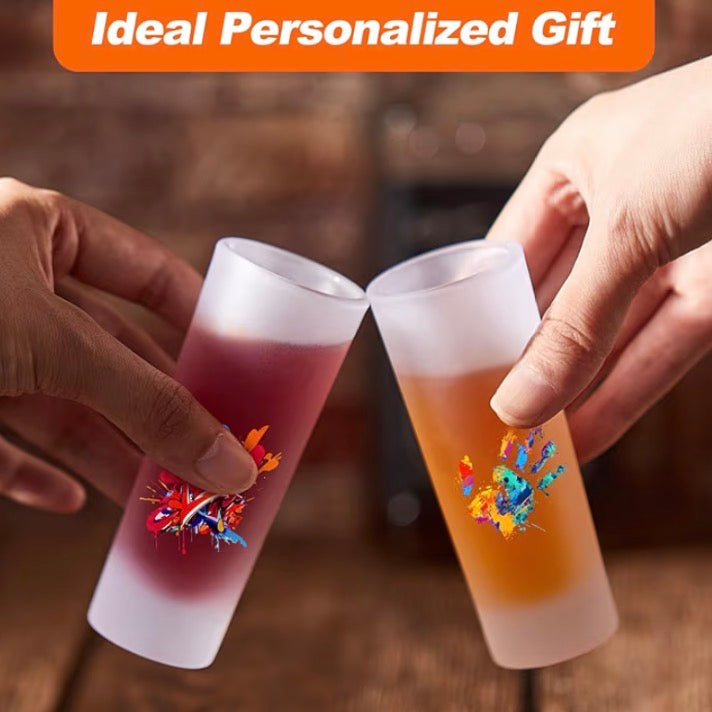 Personalized Frosted Shot Glass | Custom Names, Monogram & Celebration Gifts