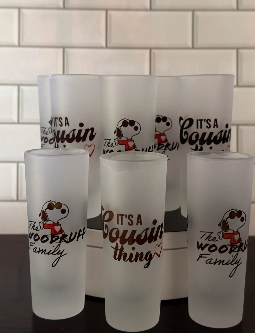 Personalized Frosted Shot Glass | Custom Names, Monogram & Celebration Gifts