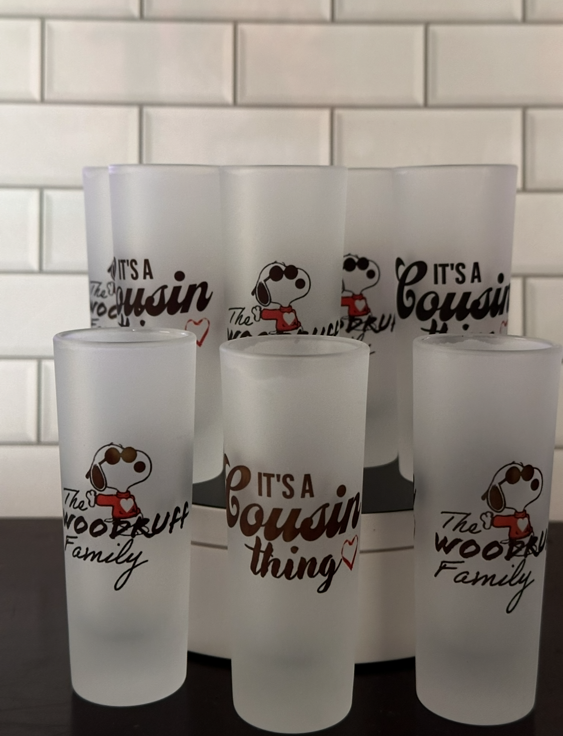 Personalized Frosted Shot Glass | Custom Names, Monogram & Celebration Gifts