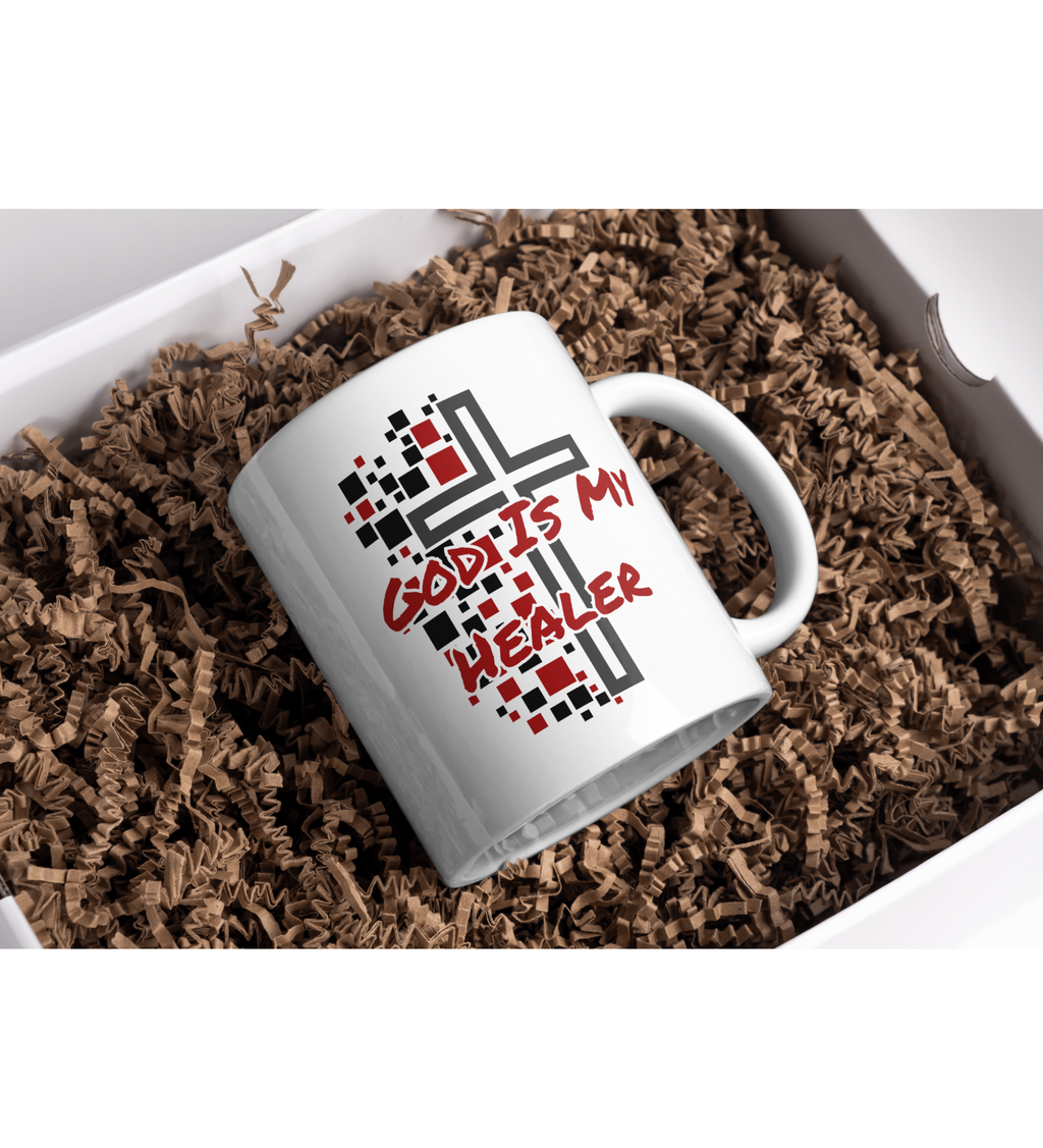 God Is My Healer Christian Coffee Mug|11 oz Ceramic Faith Inspired Gift