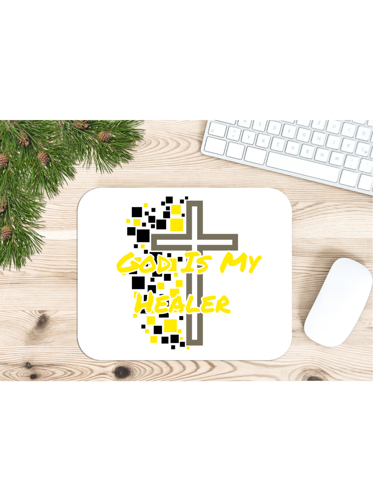 God Is My Healer Mouse Pads