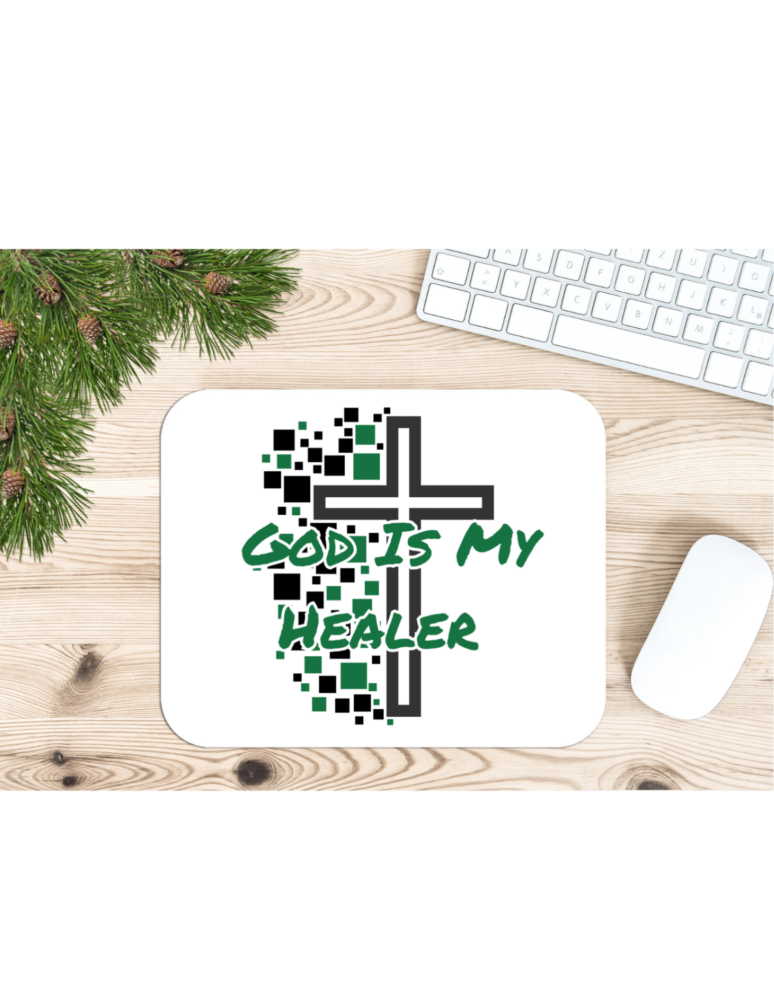God Is My Healer Mouse Pads