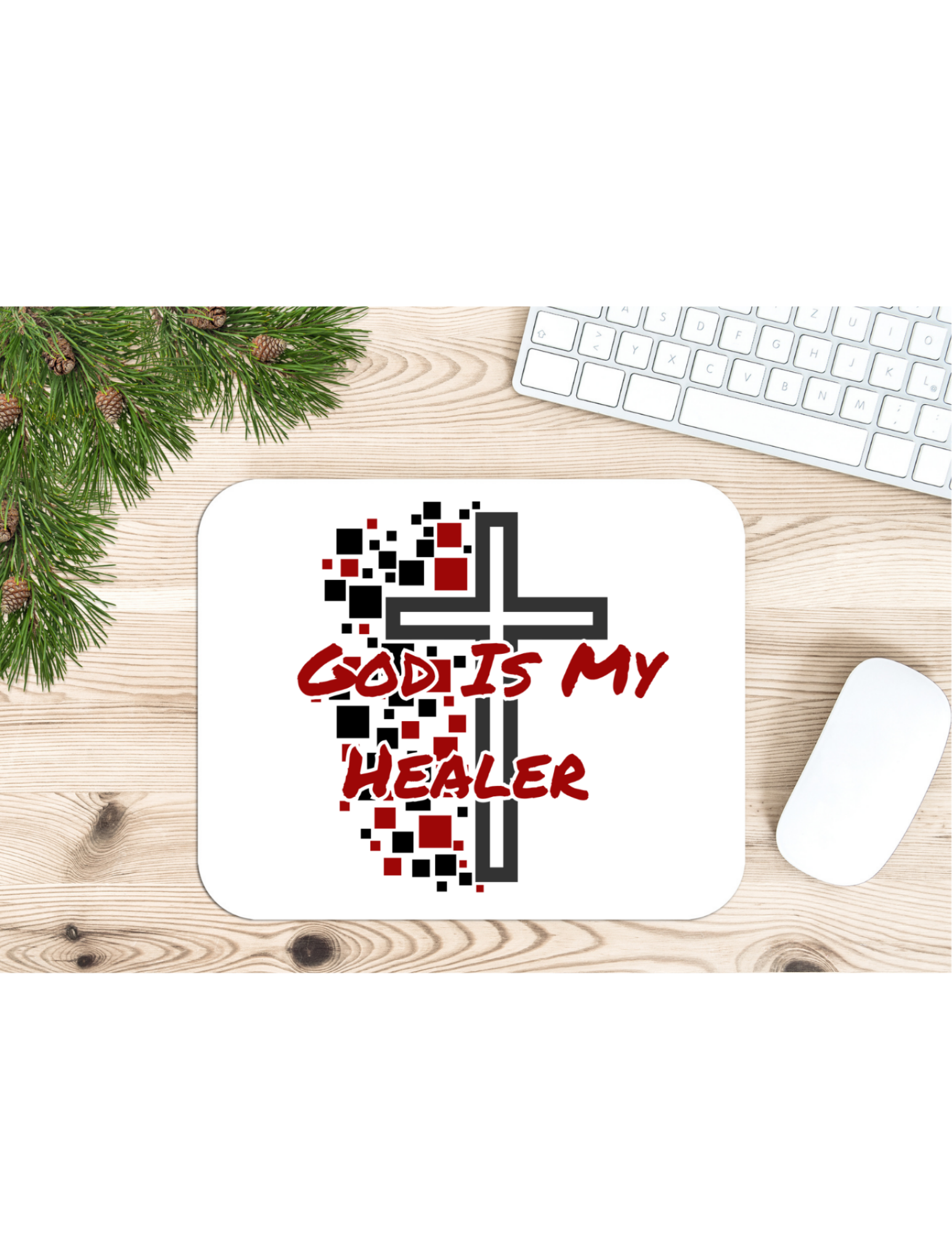 God Is My Healer Mouse Pads