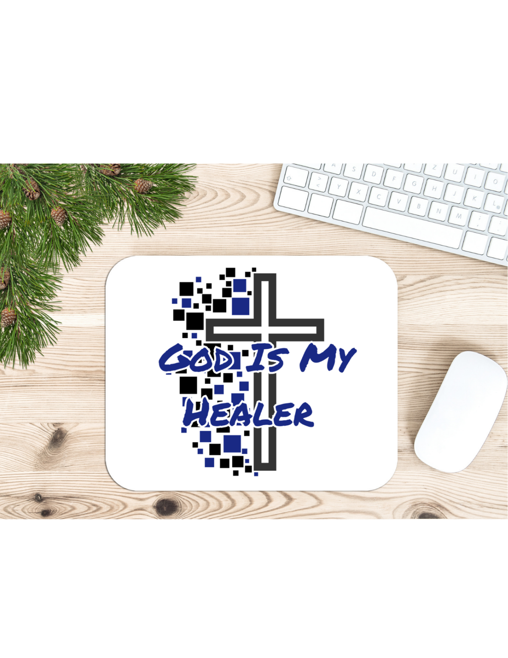 God Is My Healer Mouse Pads