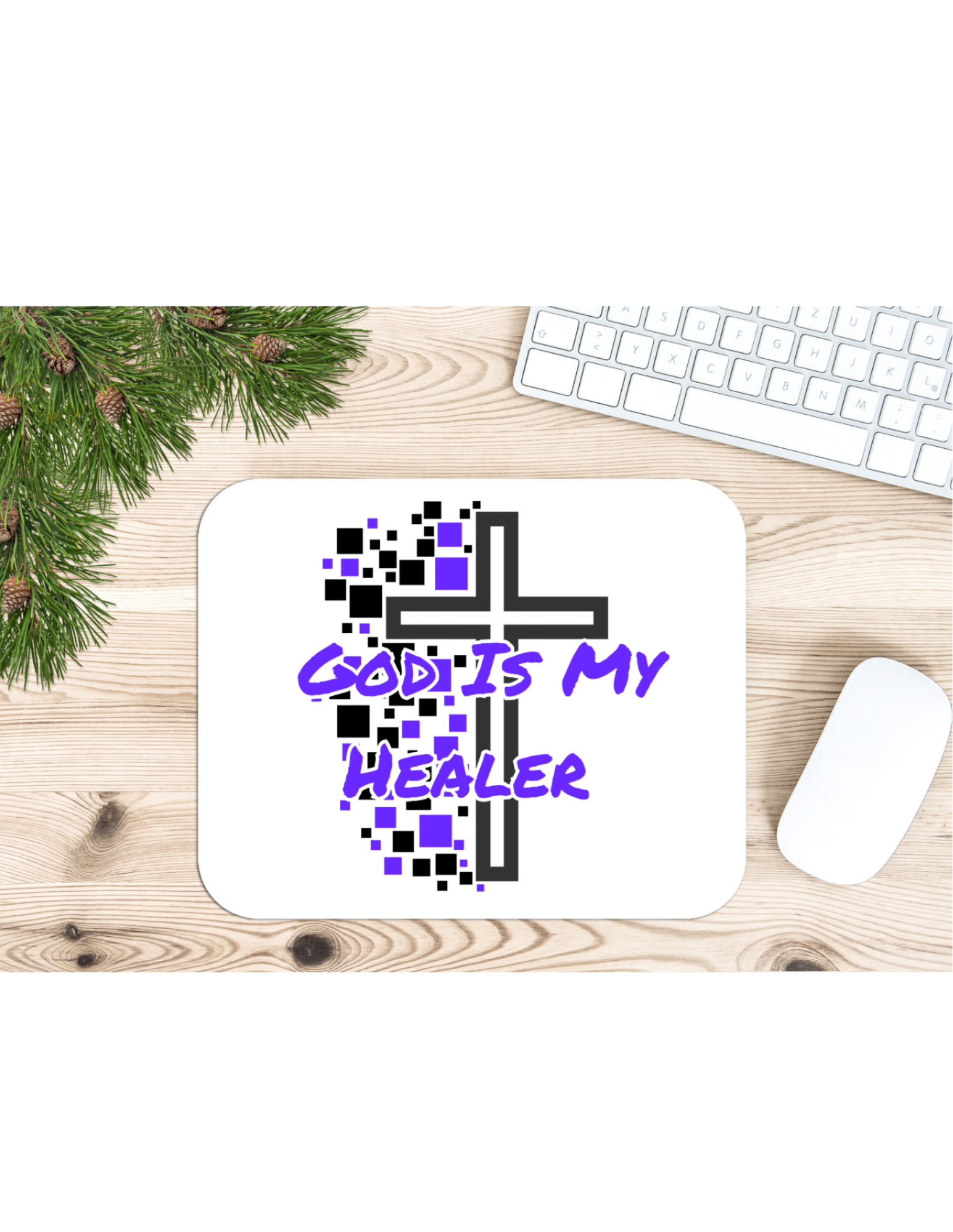 God Is My Healer Mouse Pads
